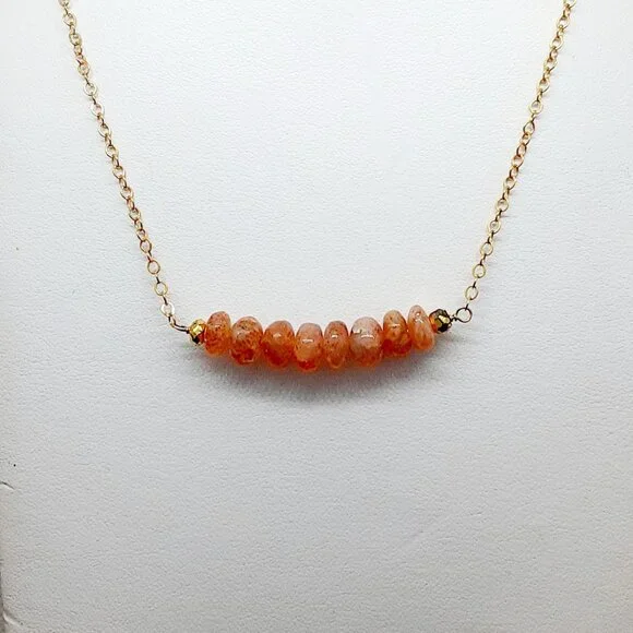 New genuine stone 14kt gf necklace - Picture 3 of 7